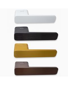 XinniX deurkruk design serie 001 | Zonder zichtbaar rozet | Keuze uit zwart of wit afgewerkt | Bestel gemakkelijk online bij Ironw@re