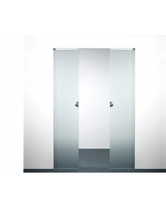 X5D schuifdeursysteem 271 x 103 cm XINNIX Glas dubbele deur - Profiel 50 mm - wanddikte 100 mm